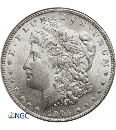 USA. Morgan Dollar 1904 O, New Orleans - NGC MS 63