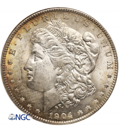USA. Morgan Dolar 1904 O, Nowy Orlean - NGC MS 63