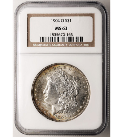 USA. Morgan Dollar 1904 O, New Orleans - NGC MS 63