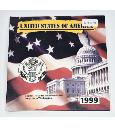USA. Set of 5 x 25 Cents (Quarter Dollar) 1999, Accession of Additional States to the American Federation