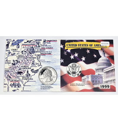 USA. Set of 5 x 25 Cents (Quarter Dollar) 1999, Accession of Additional States to the American Federation
