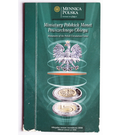 Poland. Miniatures of the Polish Circulation Coins 2008, Official Annual Set