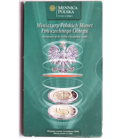 Poland. Miniatures of the Polish Circulation Coins 2008, Official Annual Set