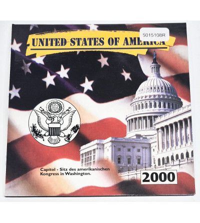 USA. Set of 5 x 25 Cents (Quarter Dollar) 2000, Accession of Additional States to the American Federation