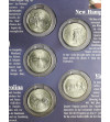 USA. Set of 5 x 25 Cents (Quarter Dollar) 2000, Accession of Additional States to the American Federation