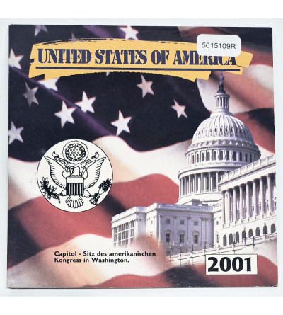 USA. Set of 5 x 25 Cents (Quarter Dollar) 2001, Accession of Additional States to the American Federation