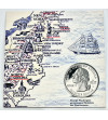 USA. Set of 5 x 25 Cents (Quarter Dollar) 2001, Accession of Additional States to the American Federation