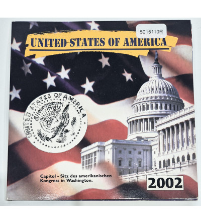 USA. Set of 5 x 25 Cents (Quarter Dollar) 2002, Accession of Additional States to the American Federation