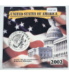 USA. Set of 5 x 25 Cents (Quarter Dollar) 2002, Accession of Additional States to the American Federation