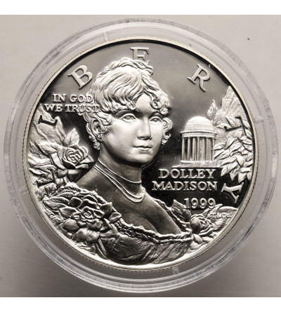 USA. 1 Dollar 1999 P, Philadelphia, Dolley Madison, Montpelier - Proof