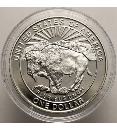 USA. 1 dolar 1999 P, Filadelfia, 125 Rocznica Yellowstone - Proof