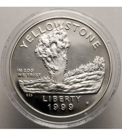 USA. 1 Dollar 1999 P, Philadelphia, 125th Anniversary of Yellowstone - Proof