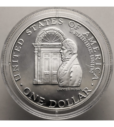 USA. 1 dolar 1992 W, West Point, 200 Rocznica Białego Domu - Proof