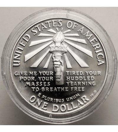 USA. 1 dolar 1986 S, San Francisco, Statua Wolności na wyspie Ellis - Proof