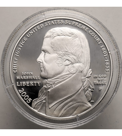 USA. 1 dollar 2005 P, Philadelphia, 250th anniversary of the birth of Chief Justice John Marshall - Proof