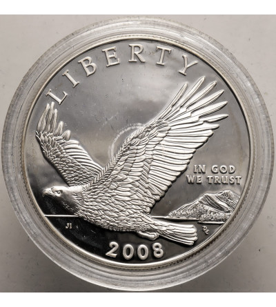 USA. 1 Dollar 2008 P, Philadelphia, Recovery of the American Bald Eagle Population - National Emblem - Proof