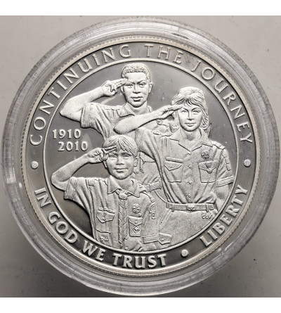 USA. 1 Dollar 2010 P, Philadelphia, 100th anniversary of the Boy Scouts of America - Proof