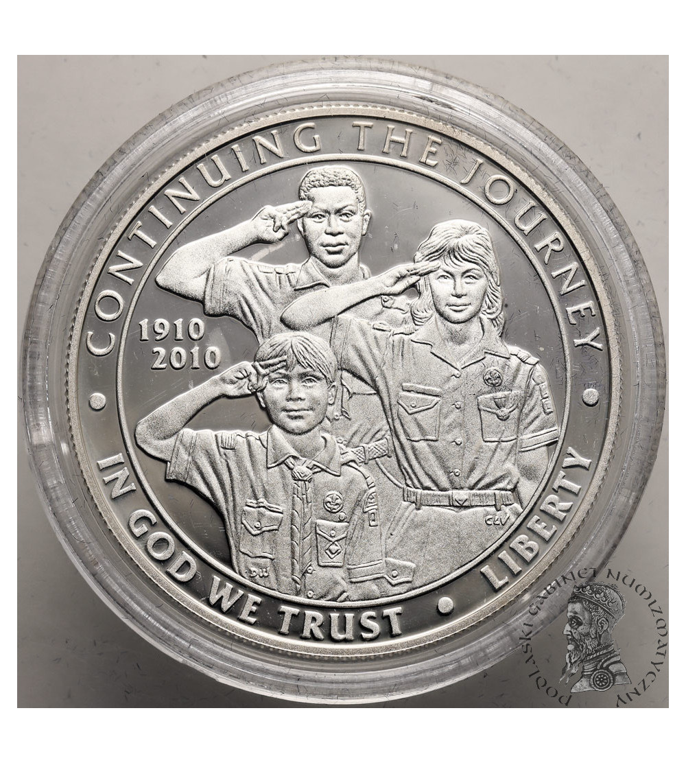 USA. 1 Dollar 2010 P, Philadelphia, 100th anniversary of the Boy Scouts of America - Proof