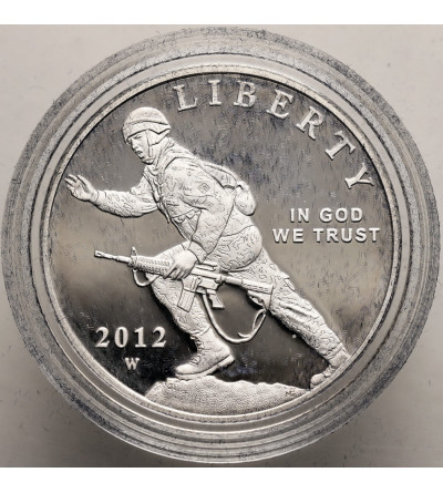 USA. 1 dolar 2012 W, West Point, Żołnierz piechoty - Proof