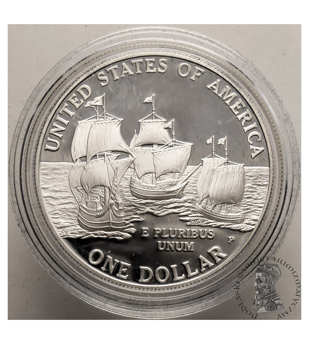USA. 1 dolar 2007 P, Filadelfia, 400 rocznica założenia Jamestown - Proof