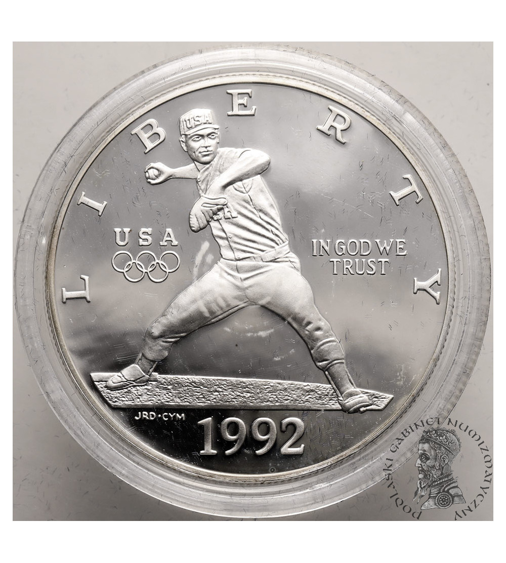 USA. 1 dolar 1992 S, San Francisco, XXV Letnie Igrzyska Olimpijskie Barcelona - Proof