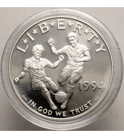 USA. 1 dolar 1994 S, San Francisco, Mistrzostwa Świata w Piłce Nożnej - Proof