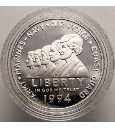 USA. 1 Dollar 1994 P, Philadelphia, Women in Military Service - Proof