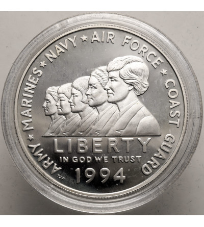USA. 1 Dollar 1994 P, Philadelphia, Women in Military Service - Proof
