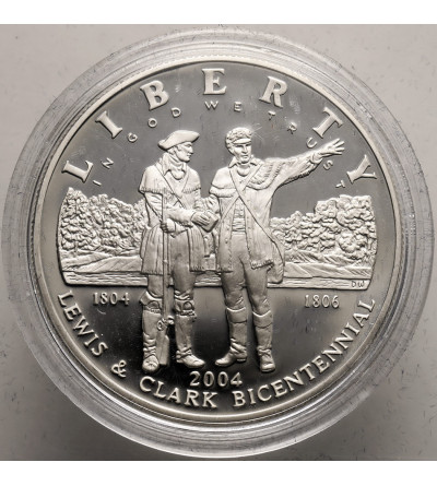 USA. 1 dolar 2004 P, Filadelfia, 200 rocznica wyprawy Lewisa i Clarka - Proof