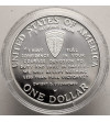 USA. 1 Dollar 1995 W, West Point, D-Day, 50th anniversary of the end of World War II - Proof