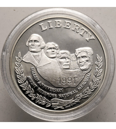 USA. 1 Dollar 1991 S, San Francisco, Mount Rushmore National Memorial - Proof