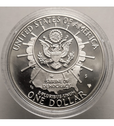 USA. 1 Dollar 1991 S, San Francisco, Mount Rushmore National Memorial - Proof
