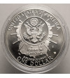 USA. 1 dolar 1991 S, San Francisco, Pomnik Narodowy Mount Rushmore - Proof