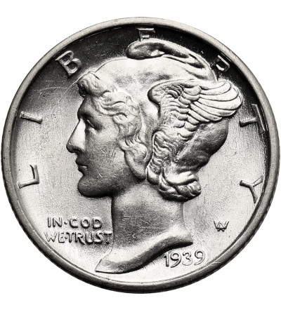 USA. 10 Cents “Mercury Dime” 1939 D, Denver