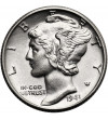 USA. 10 Cents “Mercury Dime” 1941 D, Denver