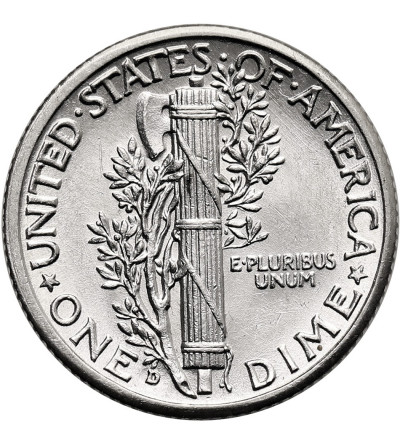 USA. 10 Cents “Mercury Dime” 1943 D, Denver