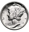 USA. 10 Cents “Mercury Dime” 1945, Philadelphia