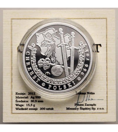 Poland. Silver medal 2012, Baptism of Poland