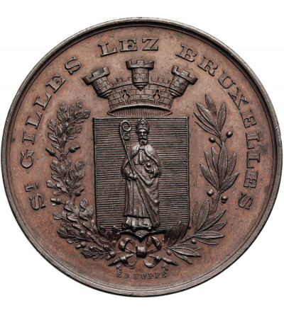 Belgium, Saint Gilles (Brussels), Leopold II (1865-1909). Medal 1884 commemorating the 3rd Regional Gymnastics Festival