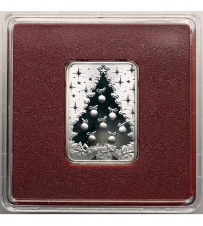 Poland. Silver collector's bar Christmas Tree, Mint of Poland