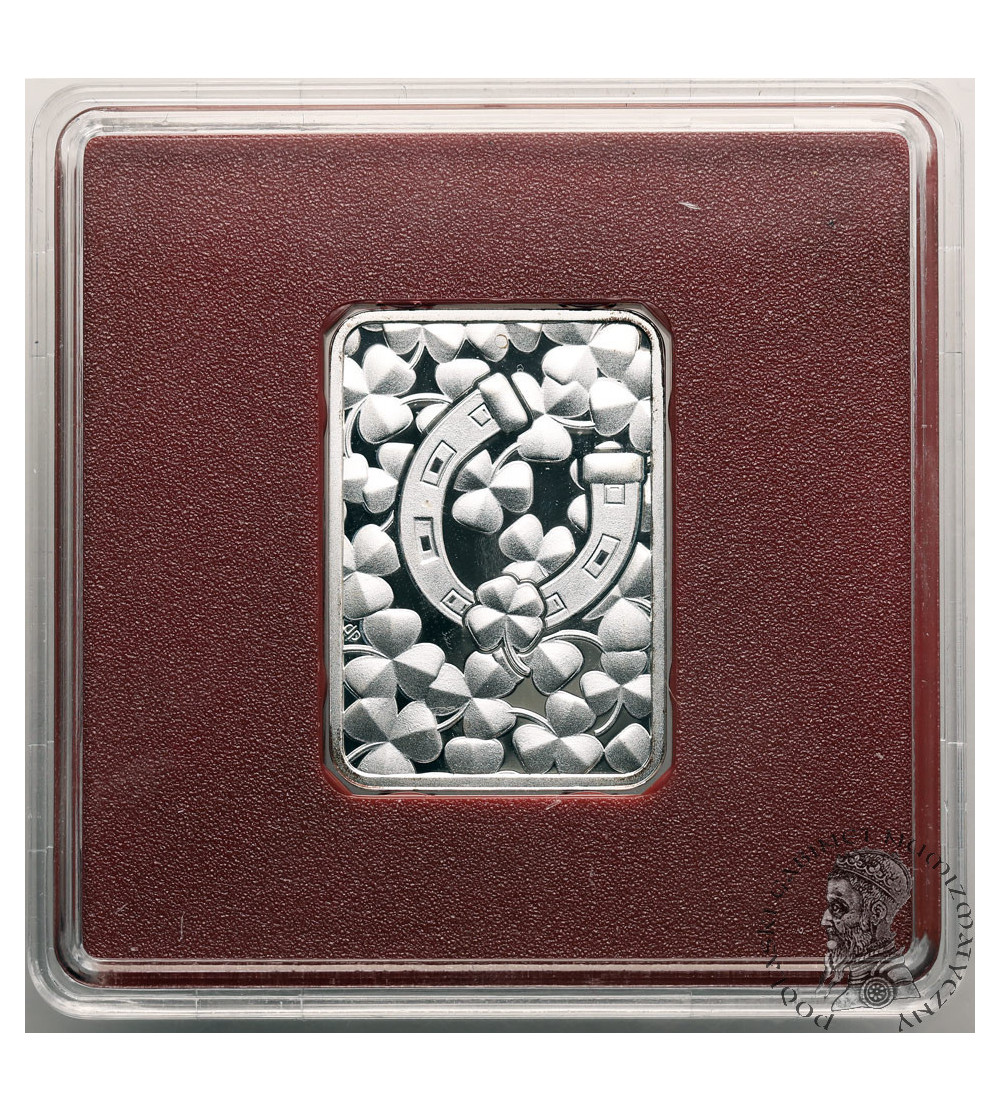 Poland. Silver collector's bar Clover, Mint of Poland
