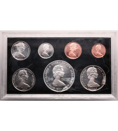 New Zealand, Elizabeth II (1952-2022). Annual Proof Set 1977, 7 coins