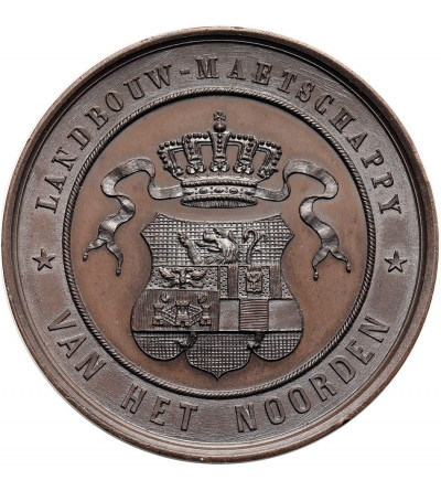 Belgium, Leopold II (1865-1909). Medal commemorating the Agricultural Society of the North, P. Hart