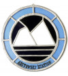 Poland. Commemorative stained glass medallion of the Arctowski Antarctic Station of the Polish Academy of Sciences