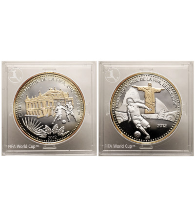 Congo / Togo. Set of 2 coins commemorating the 2014 FIFA World Cup in Brazil - Proof