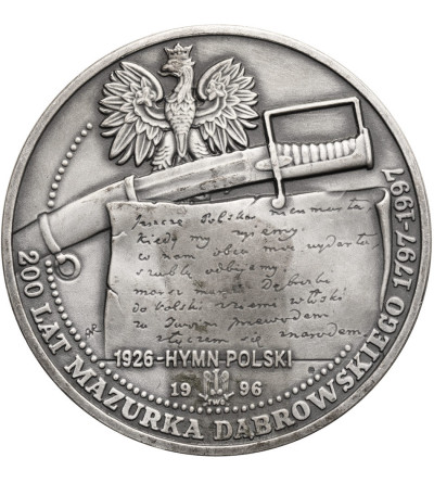 Poland. Medal 1996, Jozef Wybicki, 200 Years of the Dabrowski Mazurka, T.W.O. series