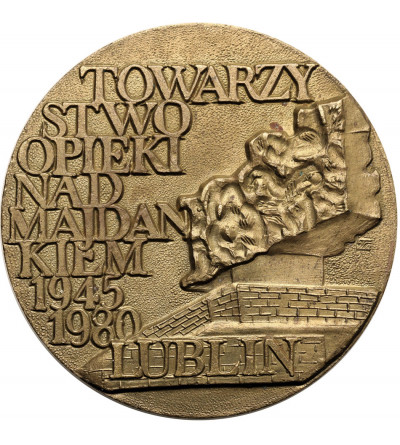Poland, PRL (1952–1989). Medal 1980, Majdanek Concentration Camp 1945-1980