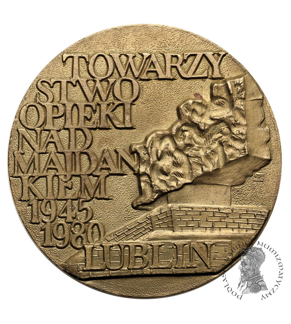 Poland, PRL (1952–1989). Medal 1980, Majdanek Concentration Camp 1945-1980