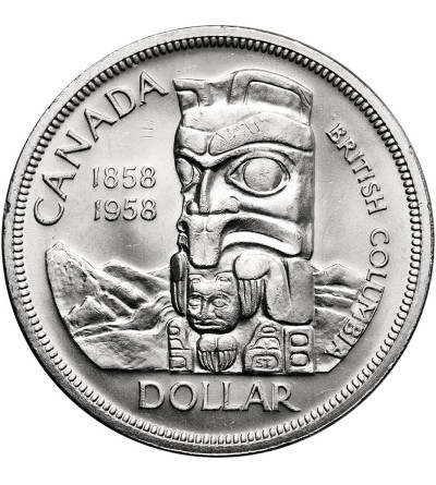 Kanada, Kolumbia Brytyjska. 1 Dolar 1958, Setna Rocznica Powstania Kolumbii Brytyjskiej