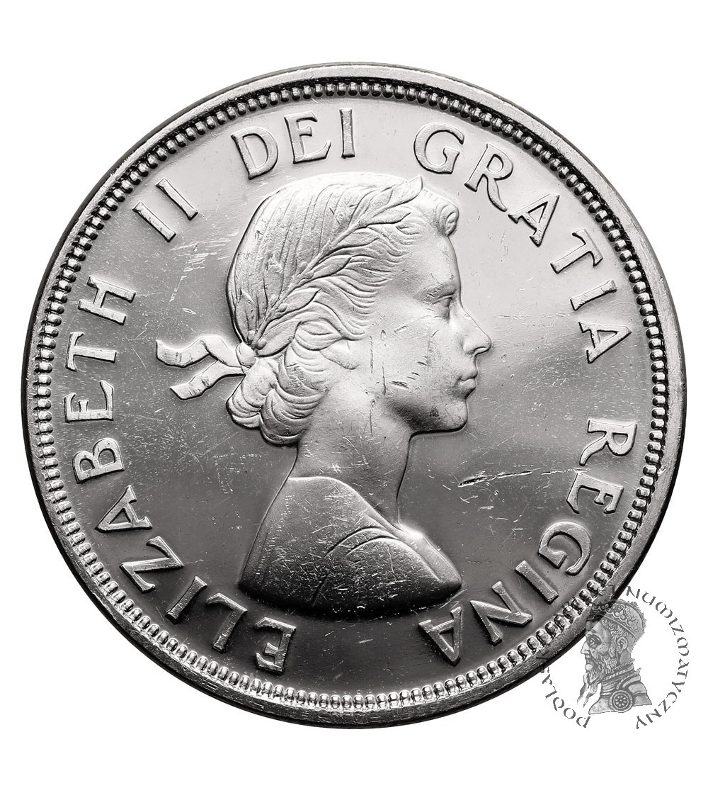 Kanada, Elżbieta II (1952-2022). 1 dolar 1964, 100 Rocznica Konferencji w Charlottetown i Quebecu